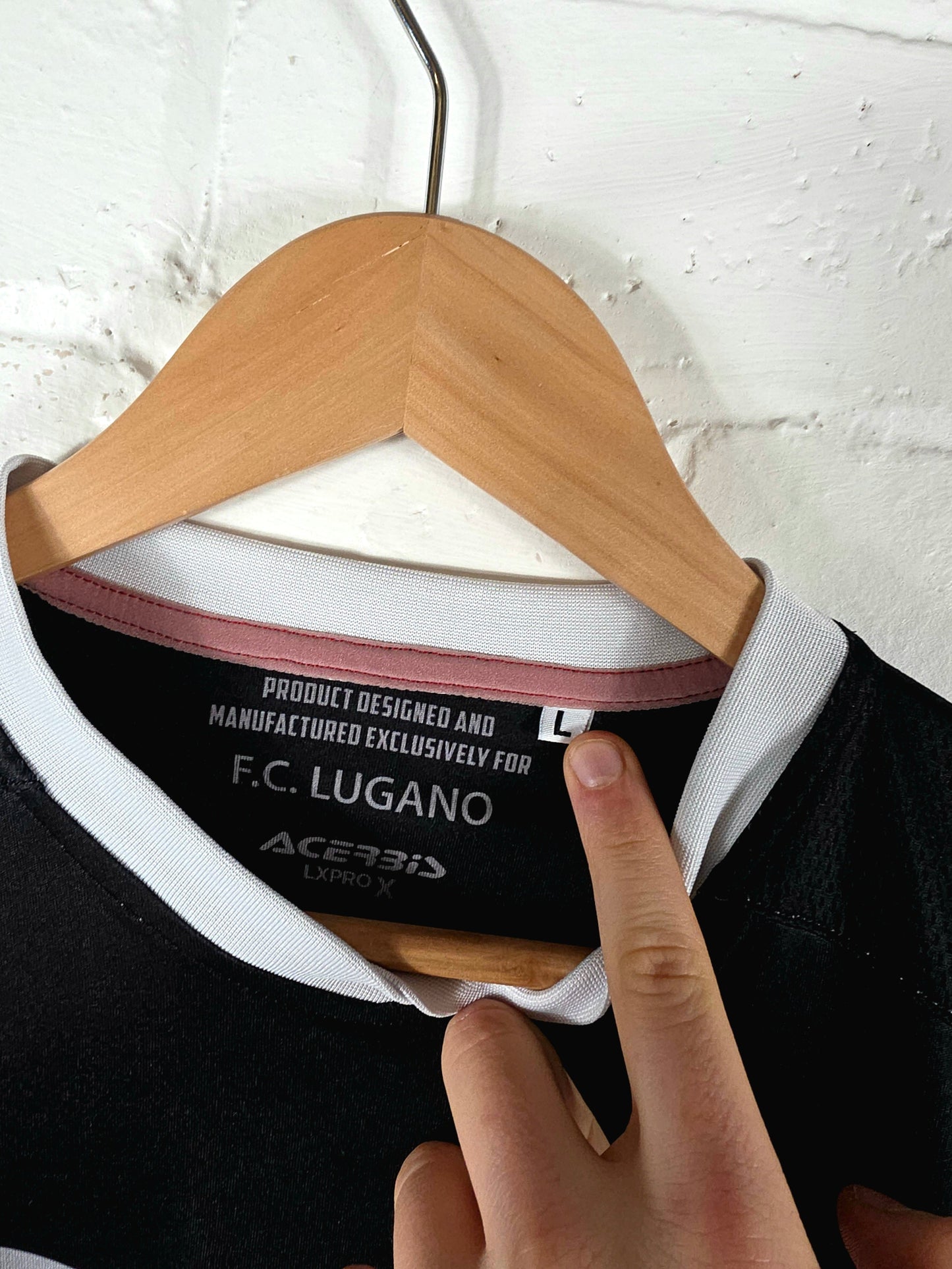 Acerbis FC Lugano 2017/18 'Bottani 10' Signed Match Issue Europa League Home Shirt Large