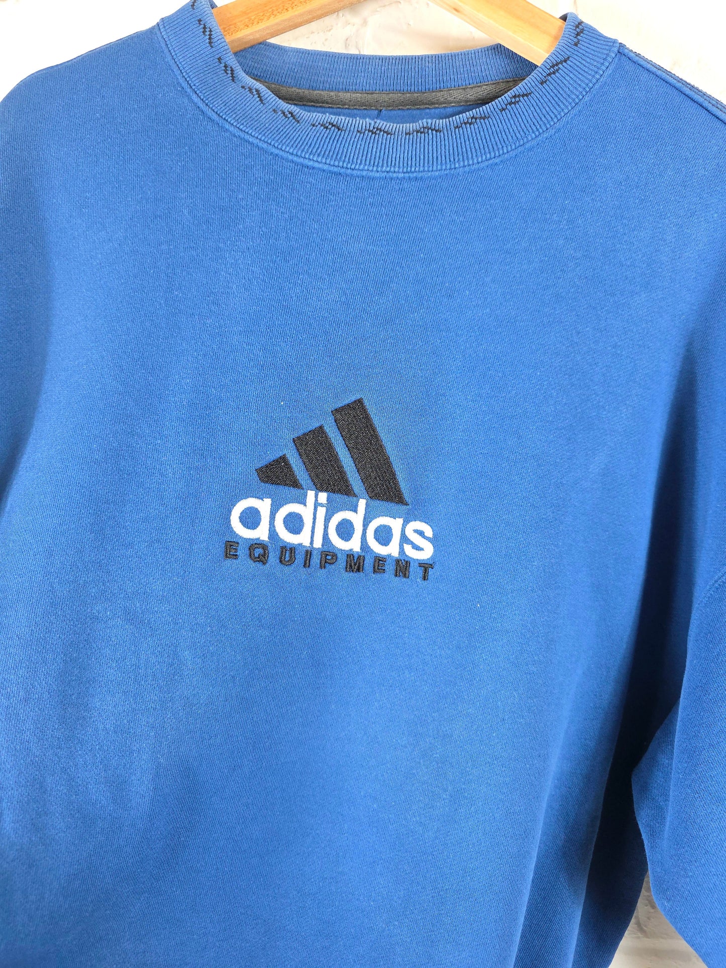 Adidas Equipment 1990s Navy Spellout Sweatshirt Medium