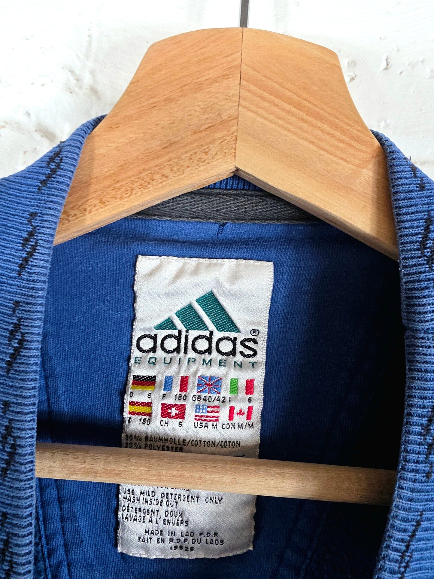 Adidas Equipment 1990s Navy Spellout Sweatshirt Medium
