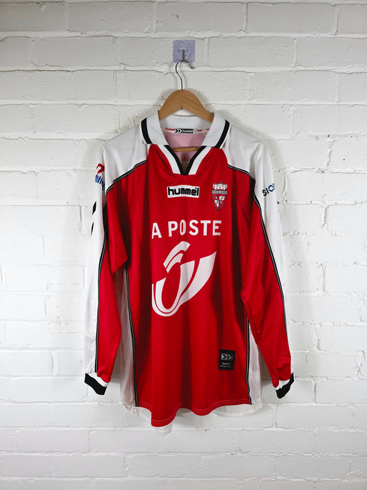 Hummel Excelsior Mouscron 2001/2003 '11 (Ban)' Long Sleeve Match Issue Home Shirt XL