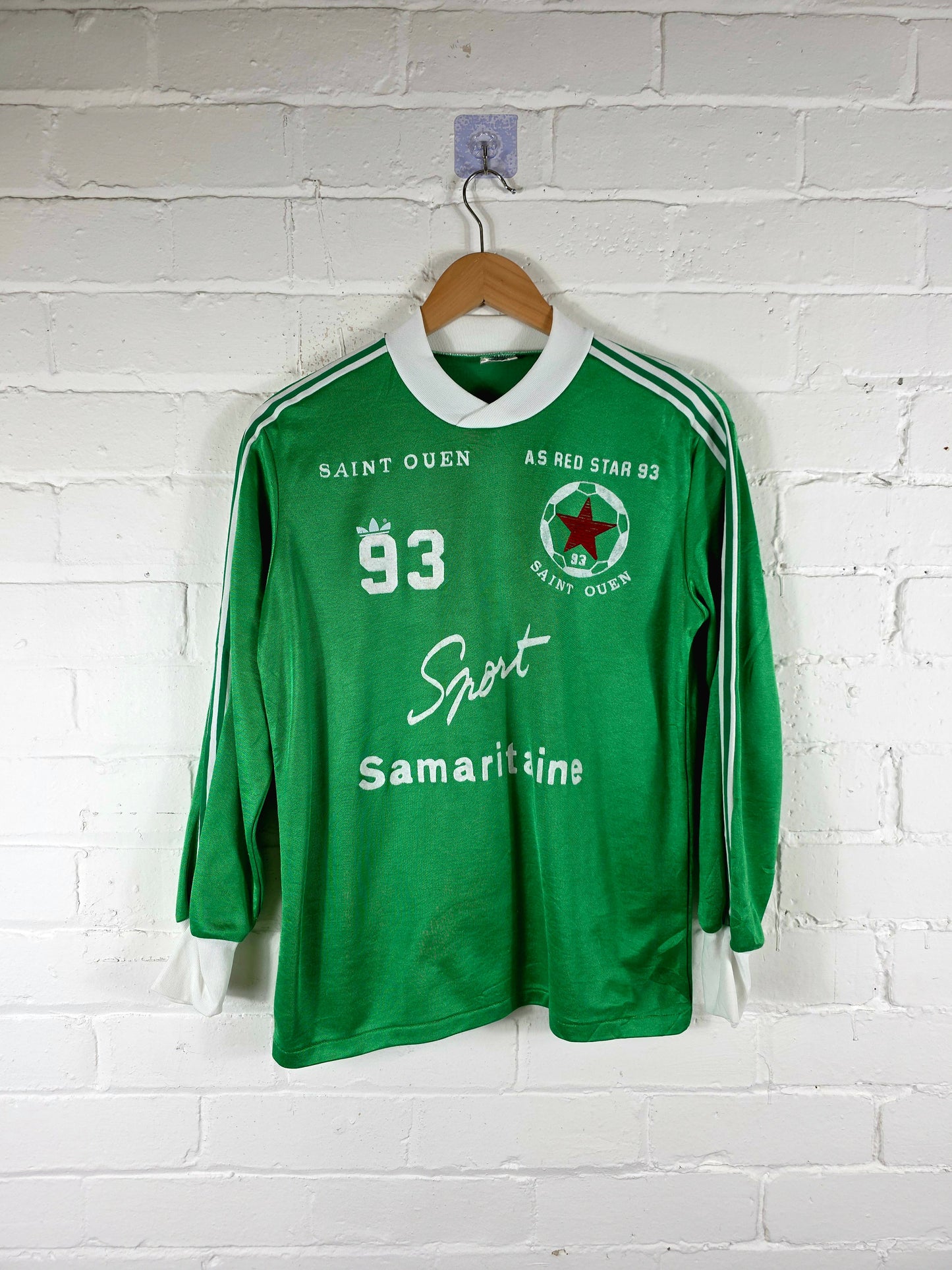 Adidas Red Star Paris 1980s Long Sleeve Home Shirt Medium