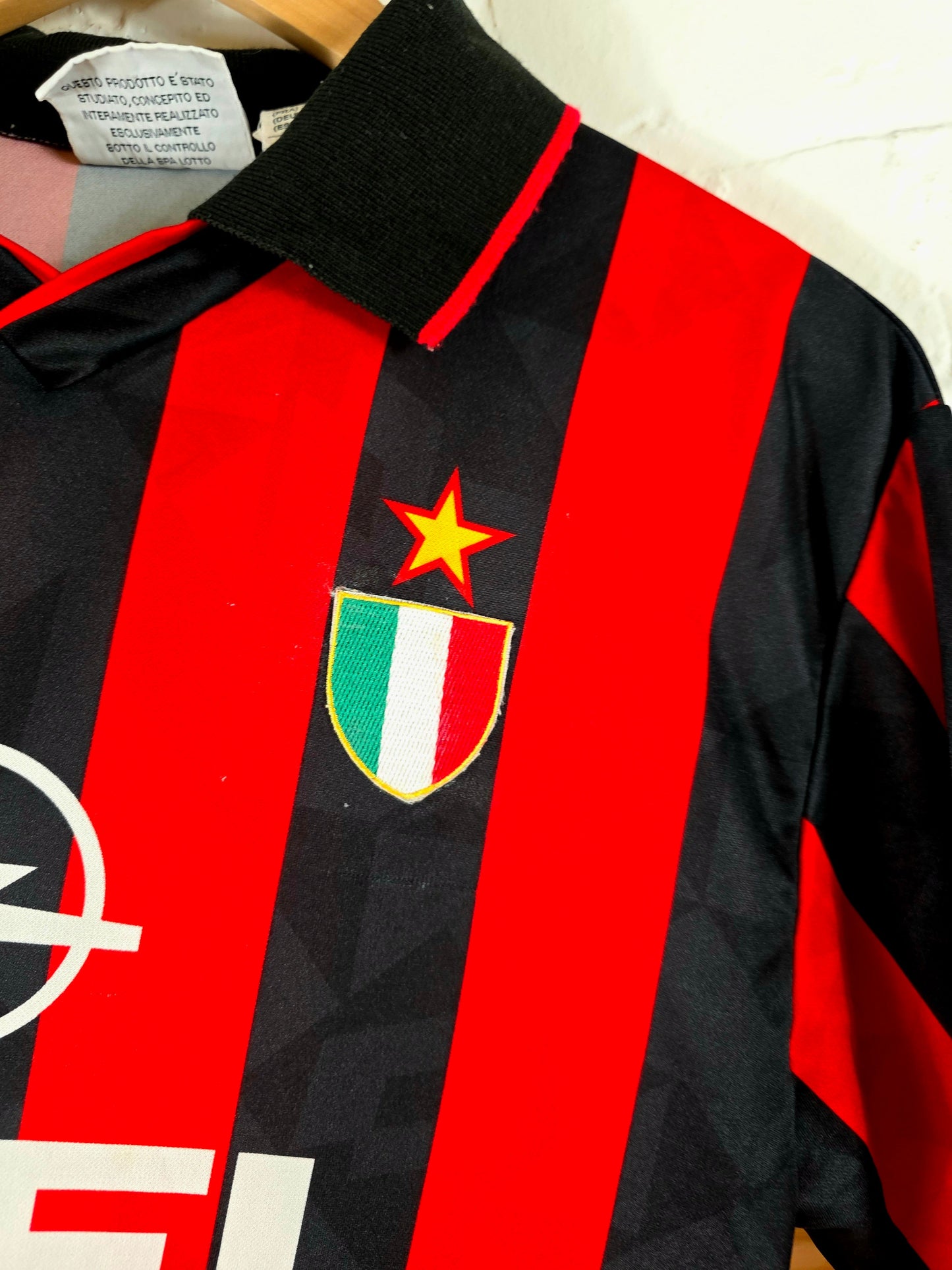 Lotto AC Milan 1994/95 Long Sleeve Home Shirt Medium