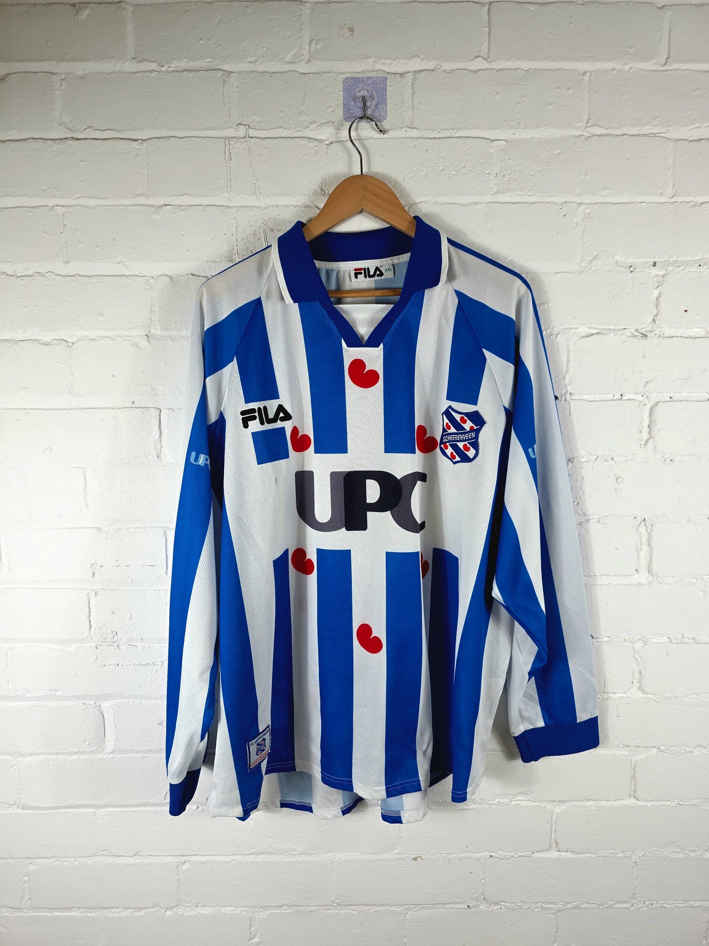 Fila Heerenveen 1999/00 Long Sleeve Match Issue Home Shirt XXL