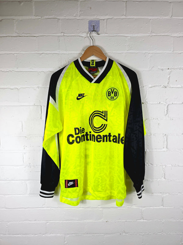 Nike Borussia Dortmund 1995/96 Long Sleeve Home Shirt Medium