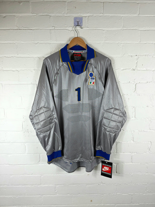 Nike Italy 1996/97 '1 (Peruzzi)' Long Sleeve Player Issue Deadstock Goalkeeper Shirt Large