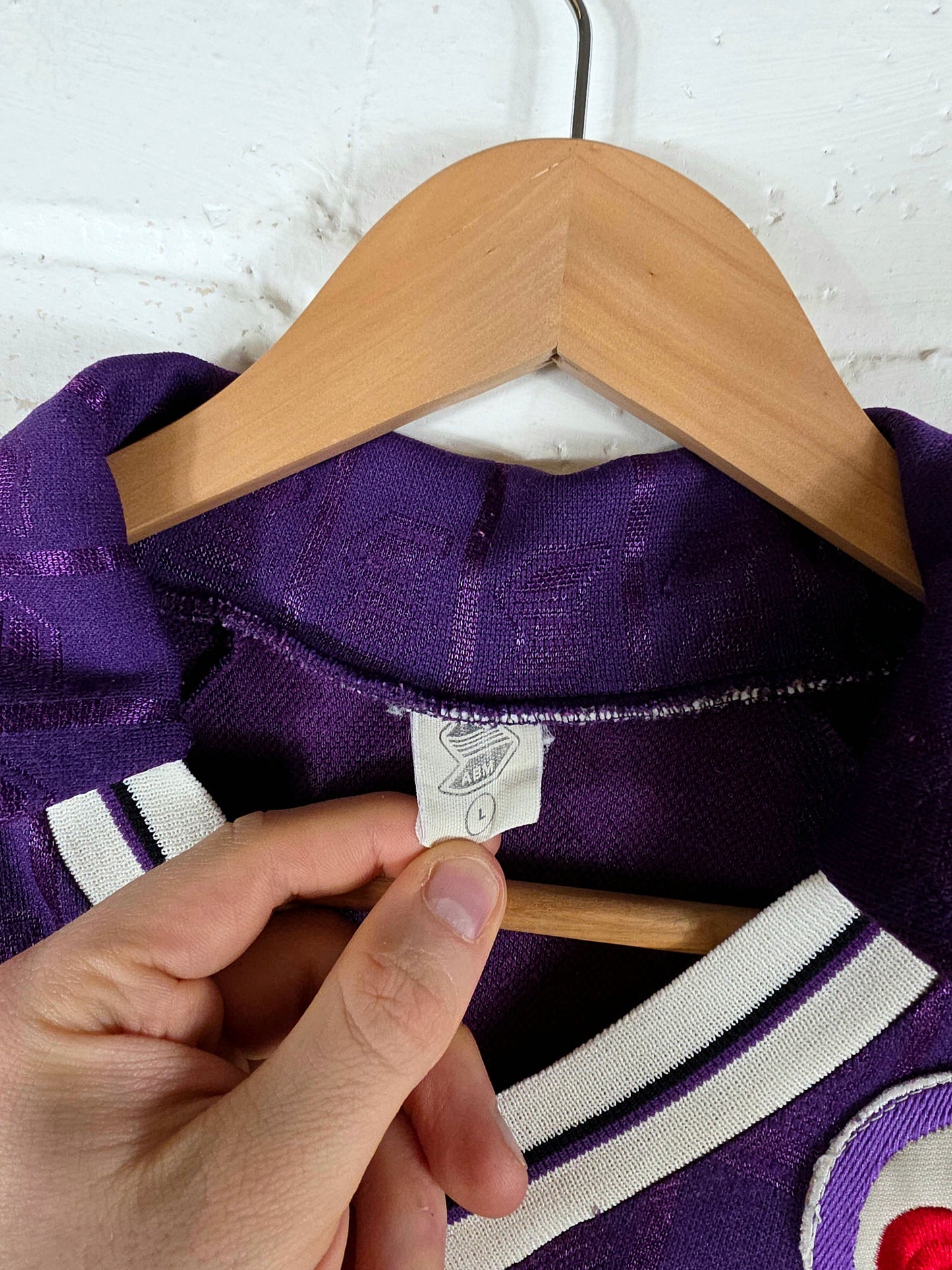 ABM Fiorentina 1990/91 Long Sleeve Home Shirt Large