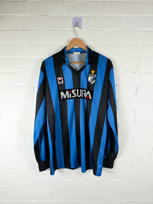 Uhlsport Inter Milan 1988/89 Long Sleeve Home Shirt XL