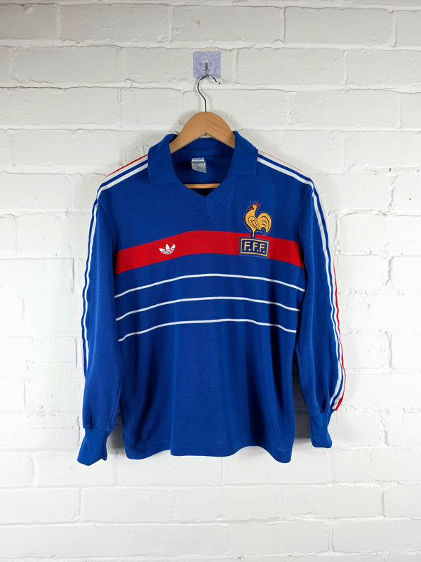 Adidas France 1984/85 Long Sleeve Home Shirt Small
