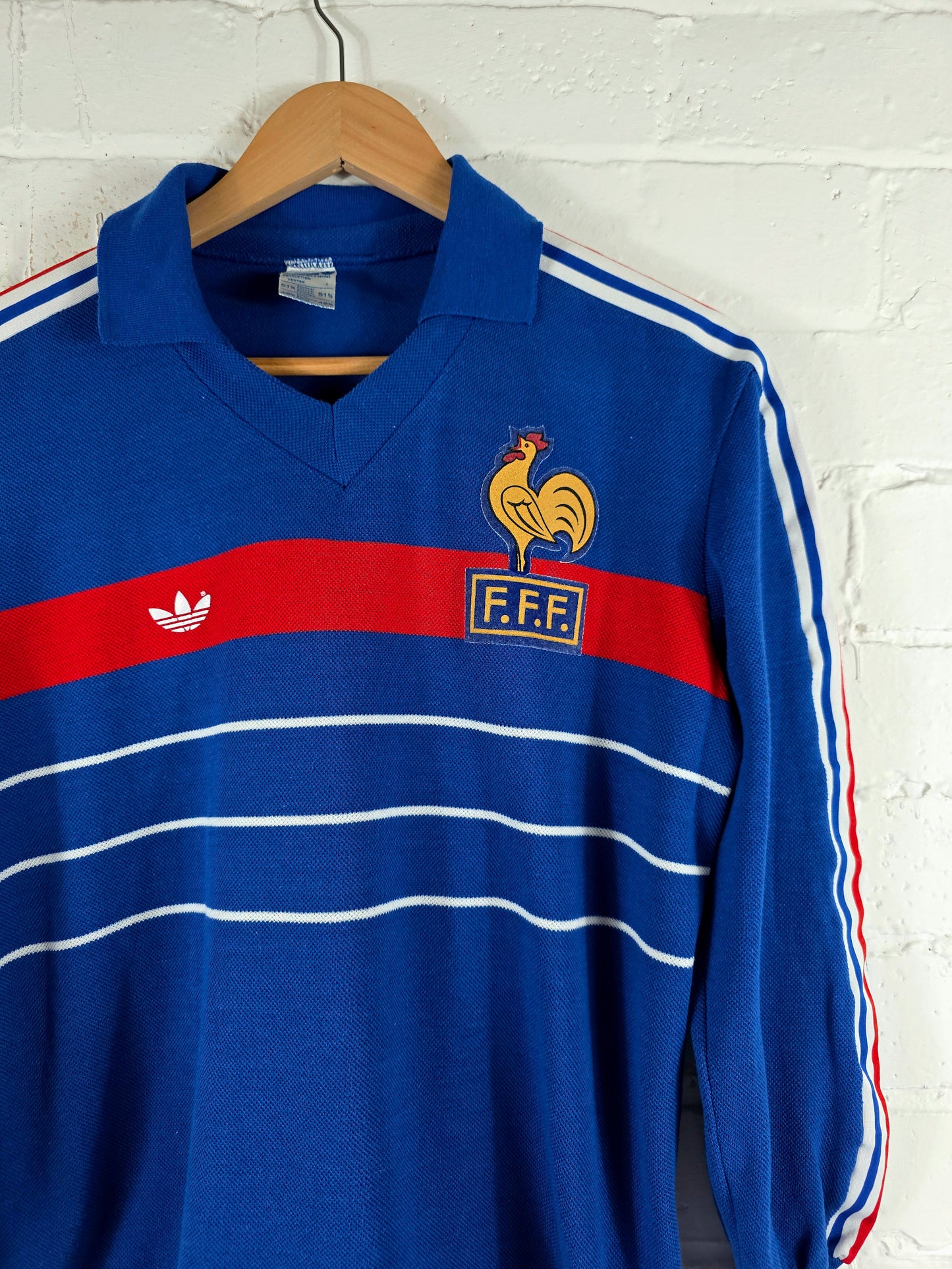 Adidas France 1984/85 Long Sleeve Home Shirt Small