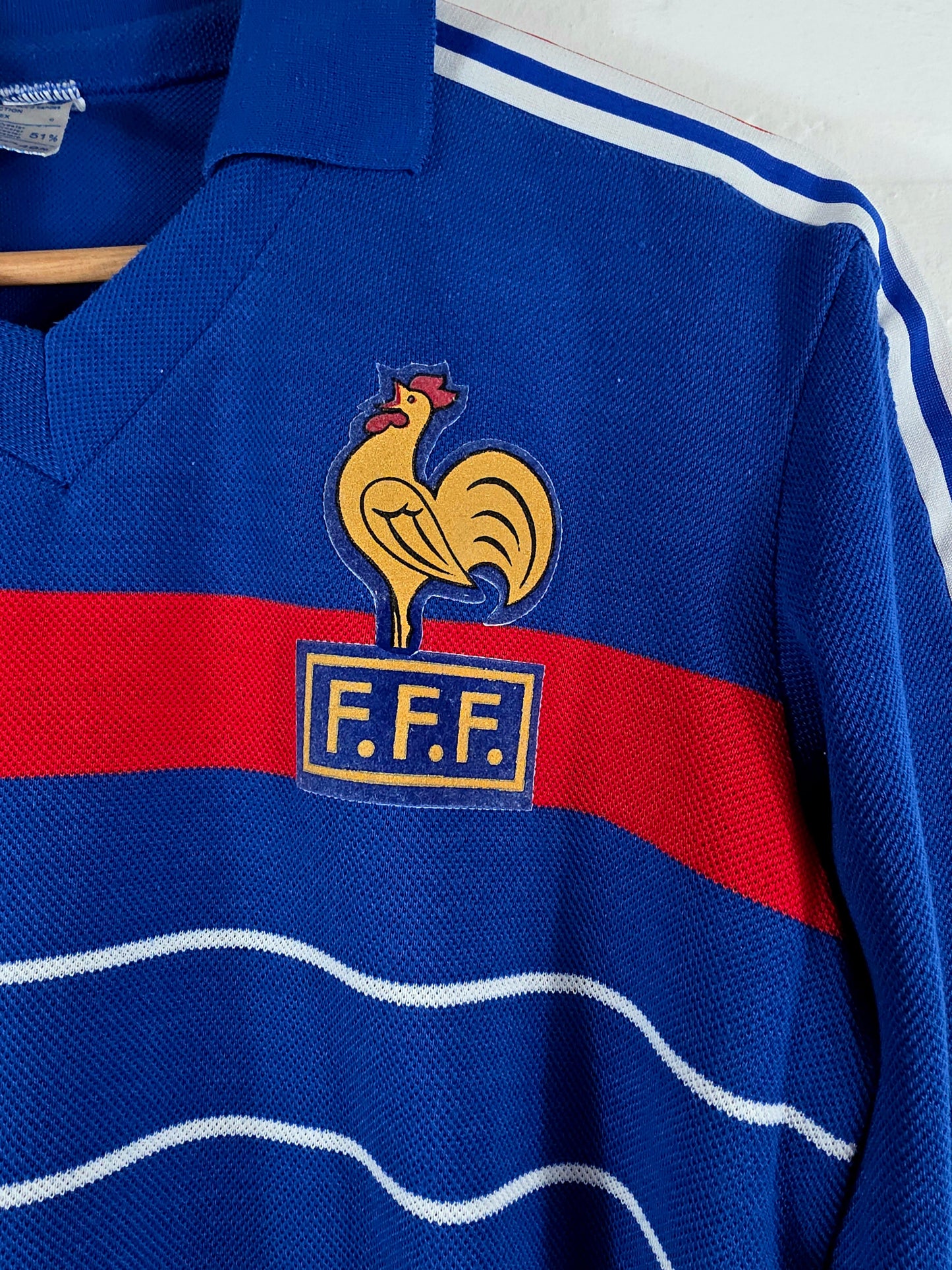 Adidas France 1984/85 Long Sleeve Home Shirt Small
