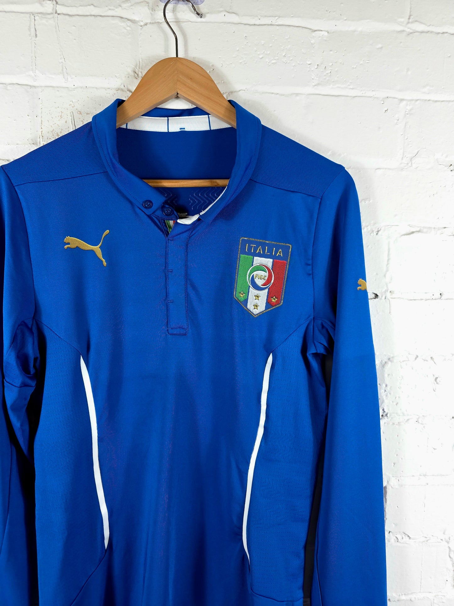 Puma Italy 2014/16 Long Sleeve Player Spec Home Shirt XL