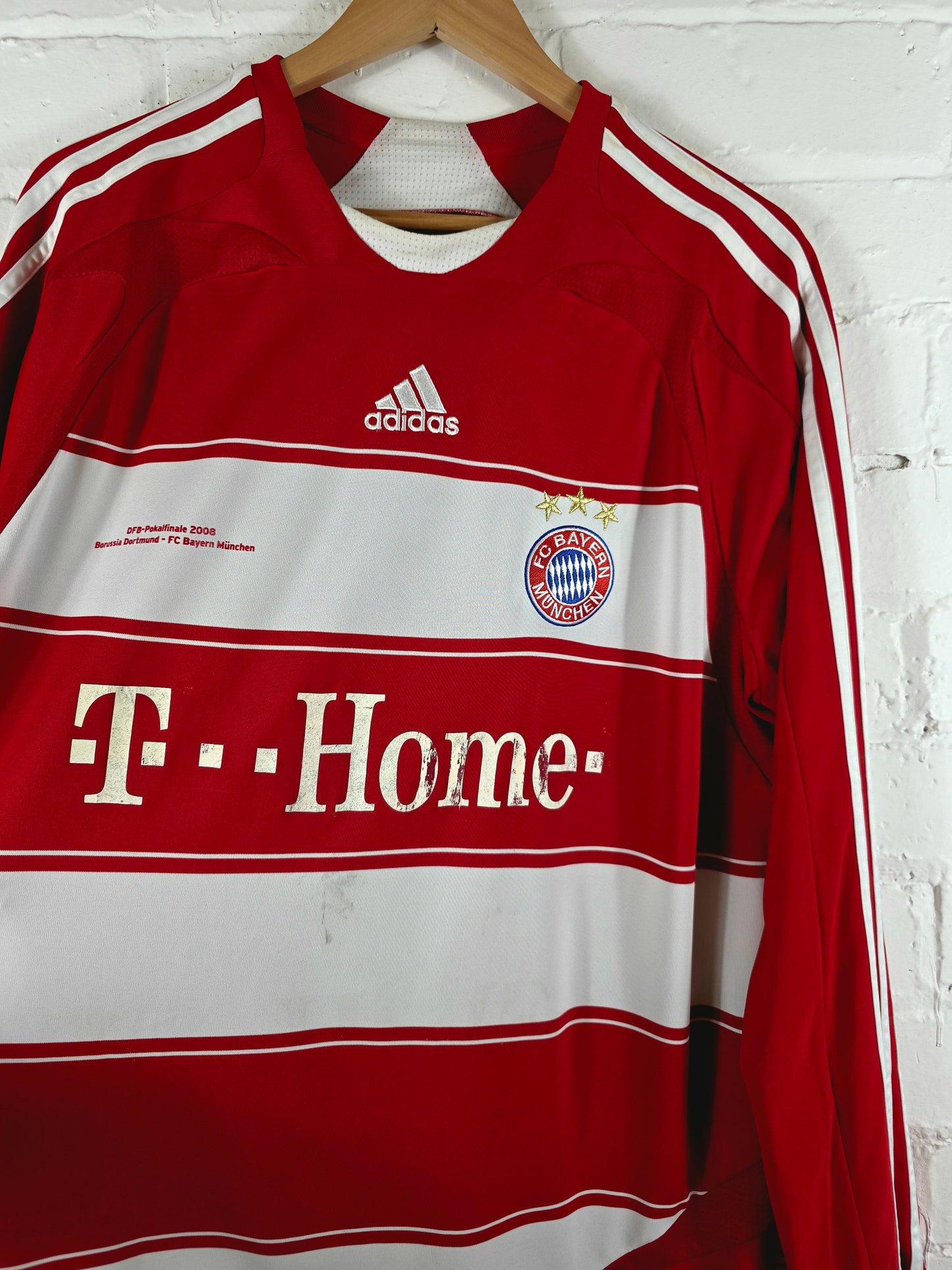 Adidas Bayern Munich 'Klose 18' 2007/08 Long Sleeve Match Prepared DFB-Pokal Finale Home Shirt XL