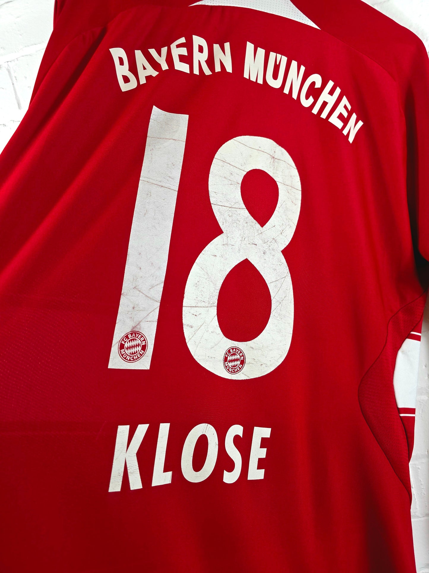 Adidas Bayern Munich 'Klose 18' 2007/08 Long Sleeve Match Prepared DFB-Pokal Finale Home Shirt XL
