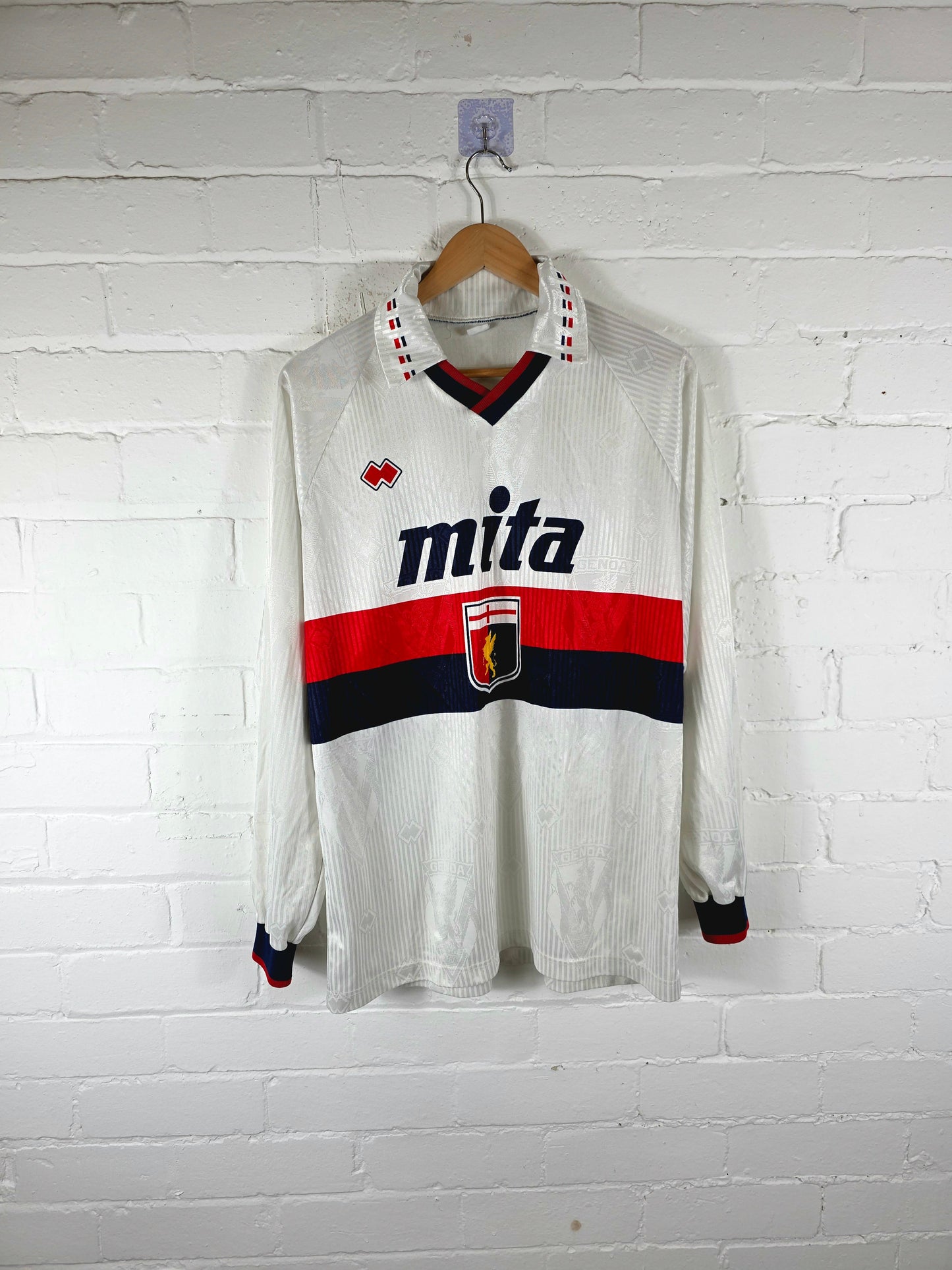 Errea Genoa 1990/91 Long Sleeve Away Shirt XL