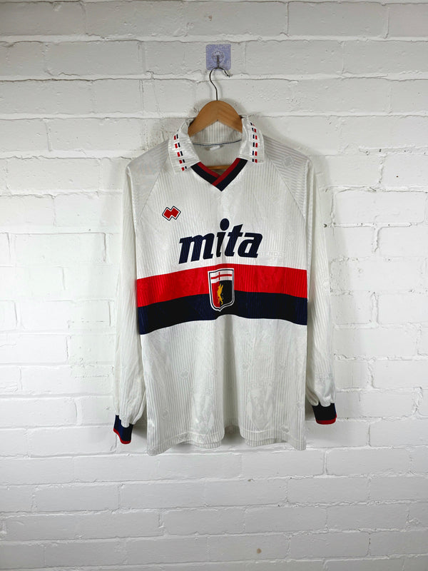 Errea Genoa 1990/91 Long Sleeve Away Shirt XL