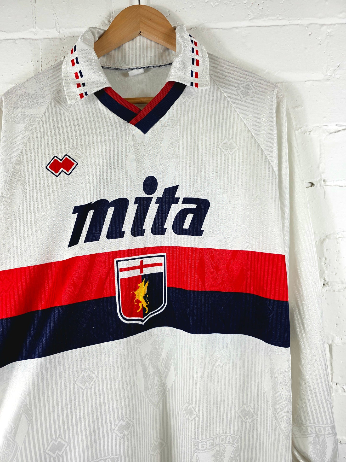 Errea Genoa 1990/91 Long Sleeve Away Shirt XL