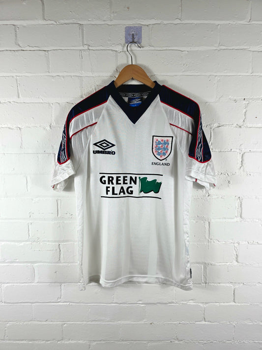Umbro England 1998/99 Green Flag Training Shirt Small