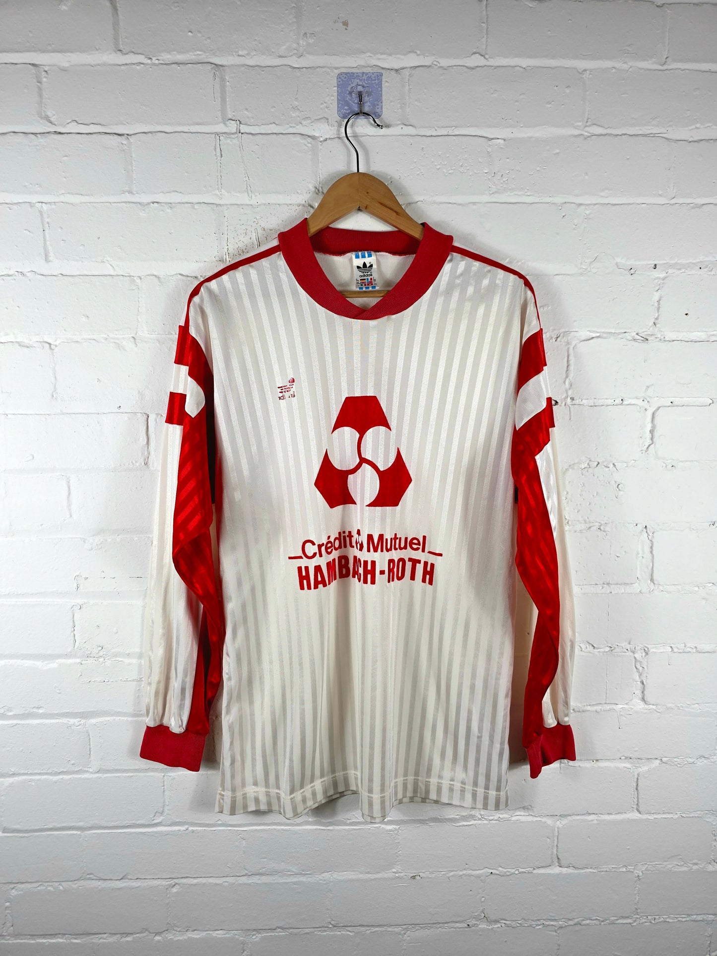 Adidas Hambach / Roth 1990s Long Sleeve Vintage Football Shirt Large