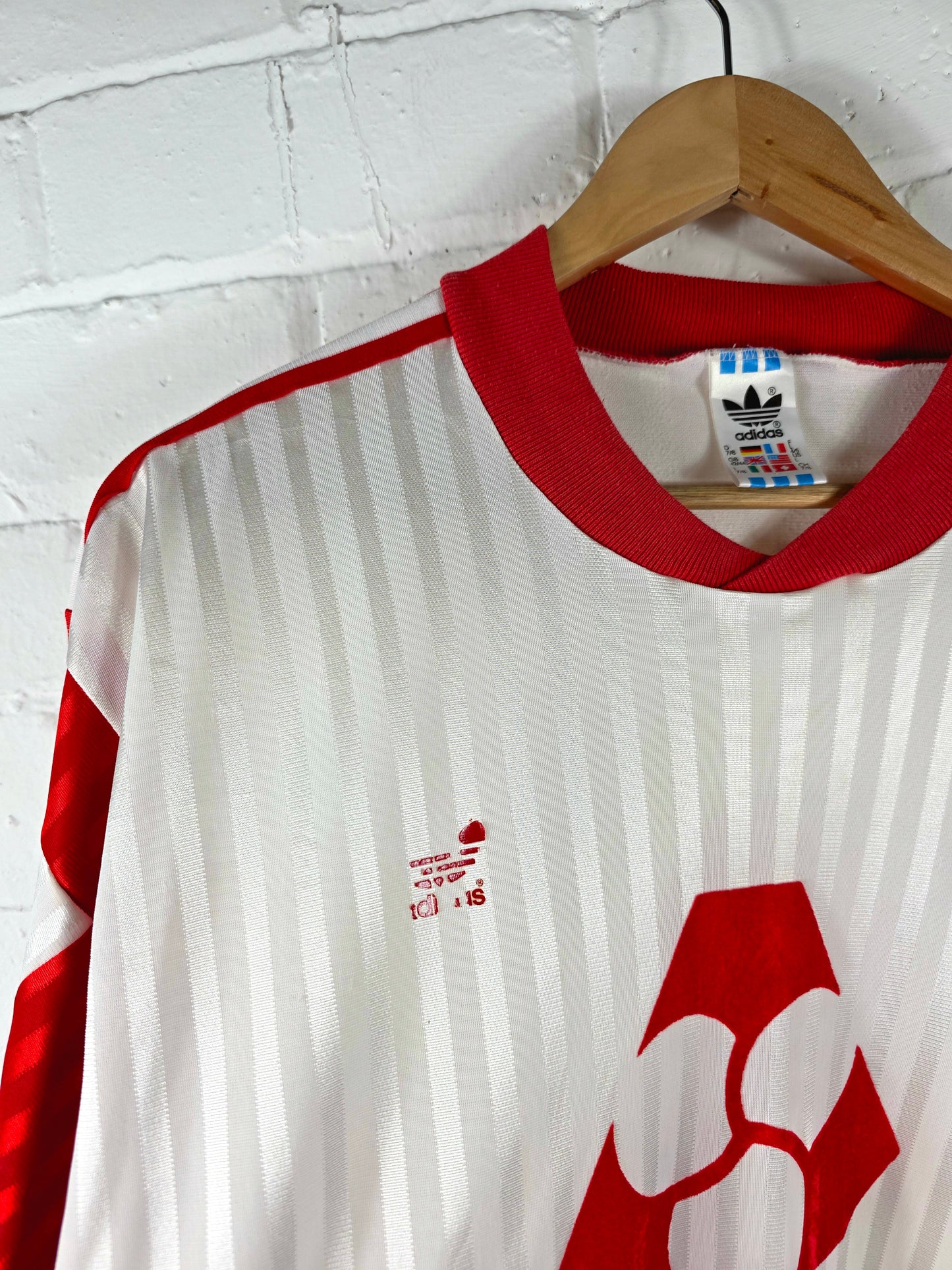 Adidas Hambach / Roth 1990s Long Sleeve Vintage Football Shirt Large