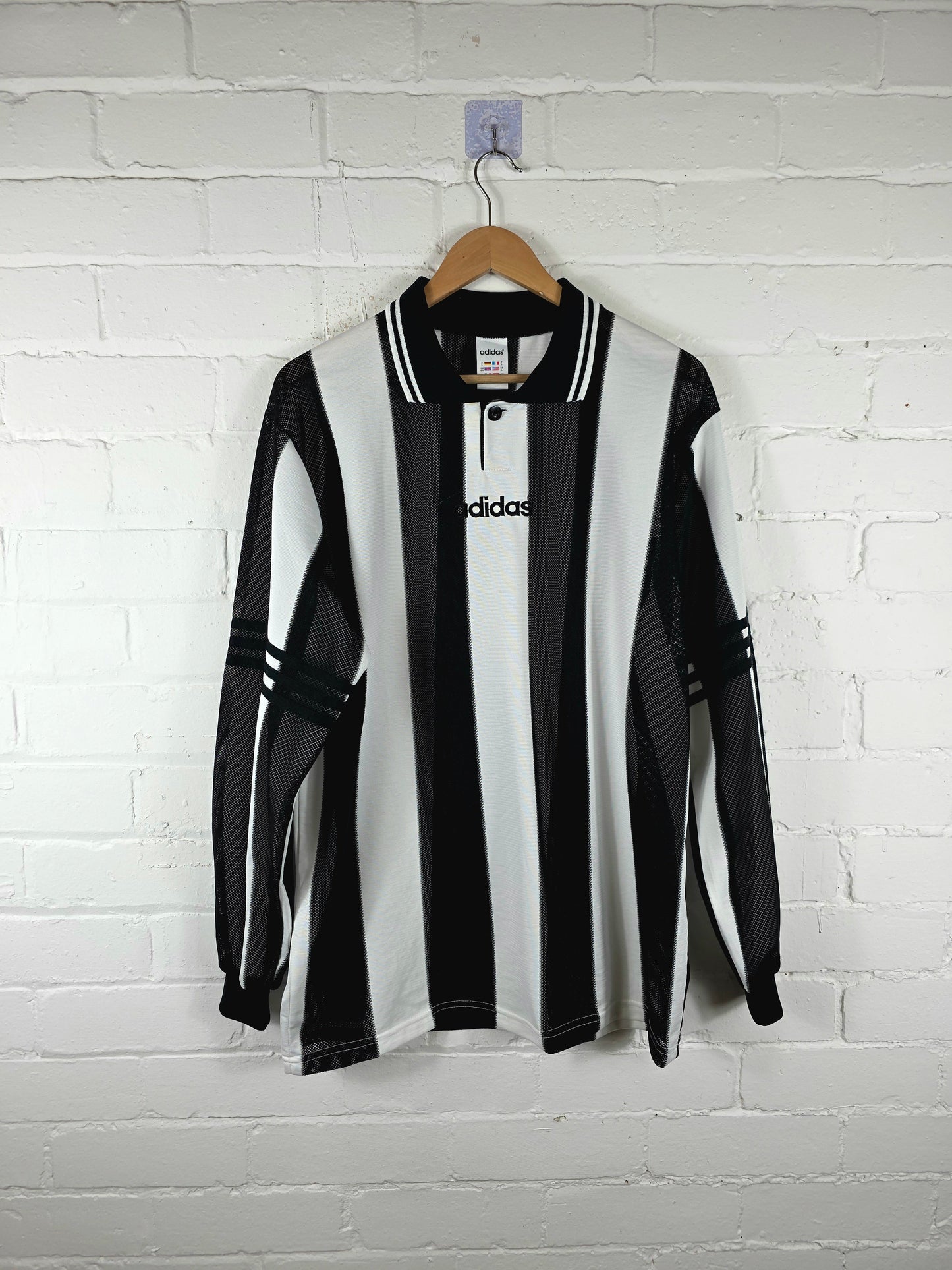Adidas 1990s Long Sleeve Vintage Template Football Shirt Large