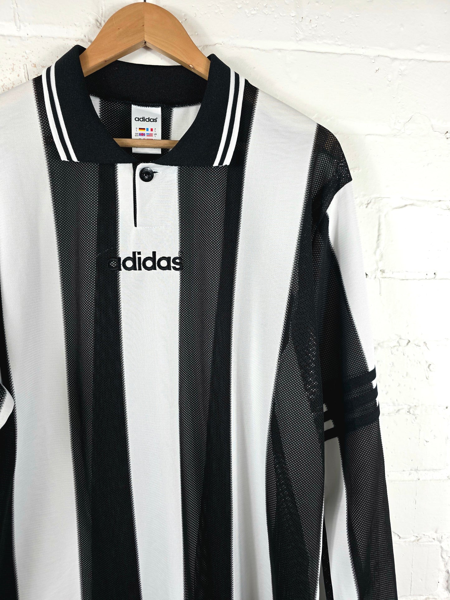 Adidas 1990s Long Sleeve Vintage Template Football Shirt Large