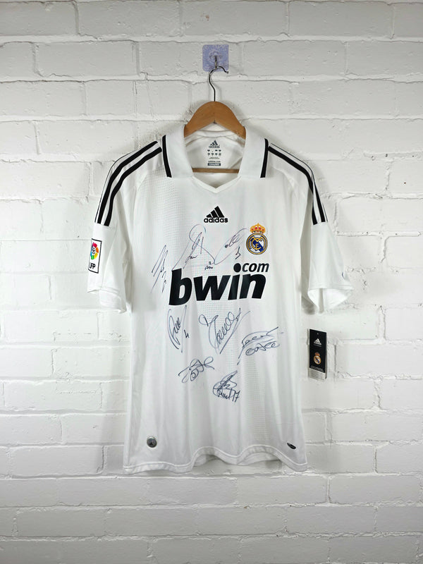 Adidas Real Madrid 2008/09 'Robinho 10' Deadstock Signed Home Shirt Medium