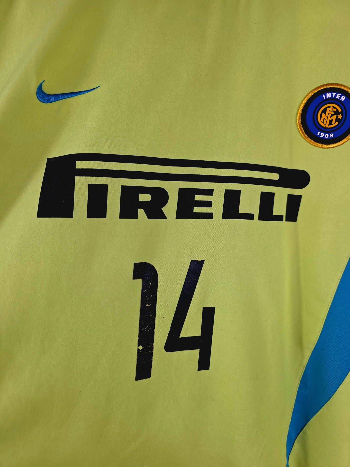Nike Inter Milan 2002/03 '14 (Di Biagio)'Player Issue Long Sleeve Dual Layer Training Shirt XL