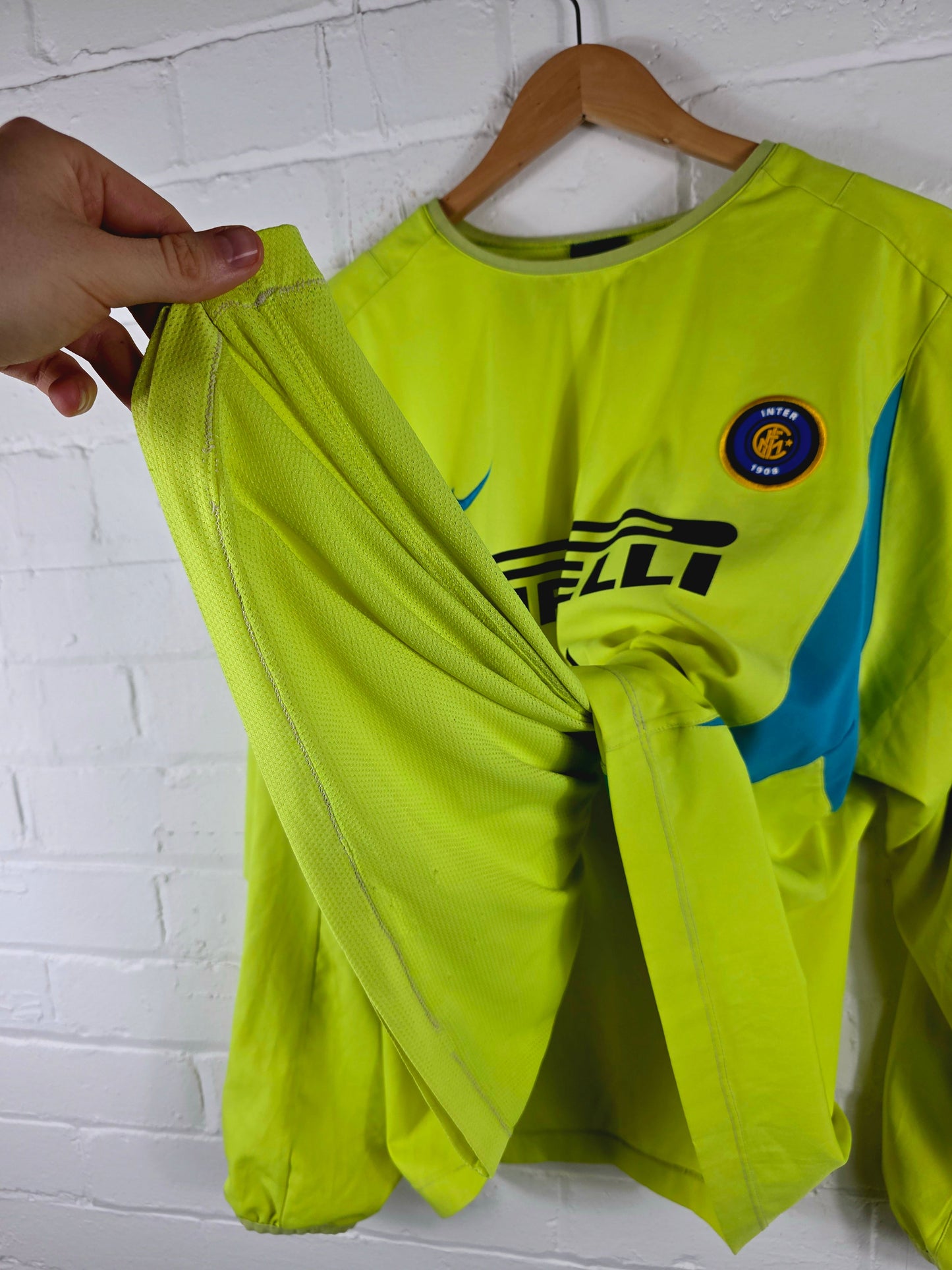 Nike Inter Milan 2002/03 '14 (Di Biagio)'Player Issue Long Sleeve Dual Layer Training Shirt XL