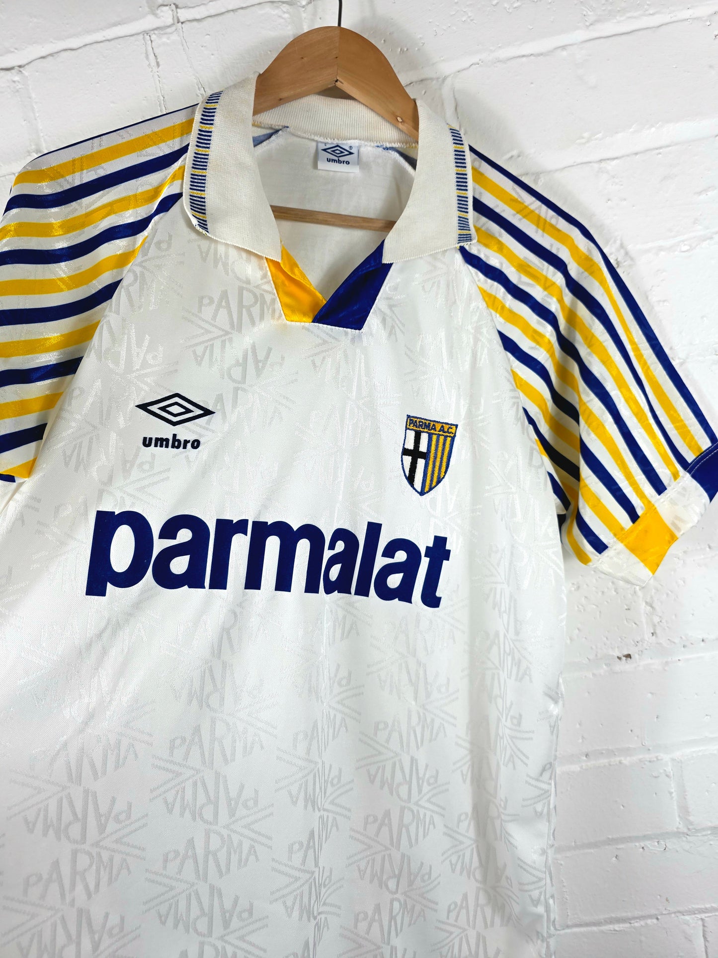 Umbro Parma 1991/92 Home Shirt Large