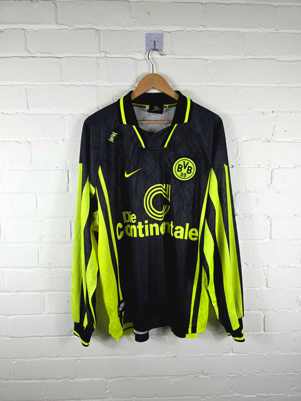 Nike Borussia Dortmund 1996/97 'Moller 10' Long Sleeve Away Shirt XXL