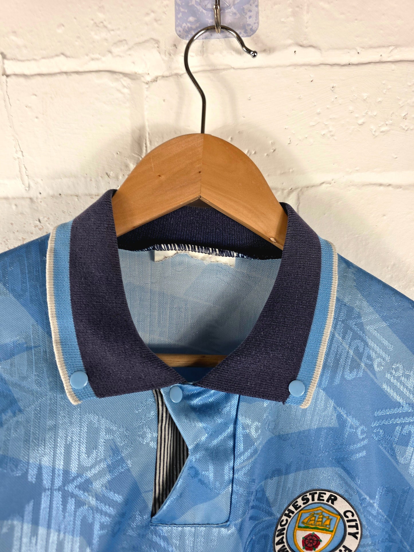 Umbro Manchester City 1991/93 Home Shirt Large