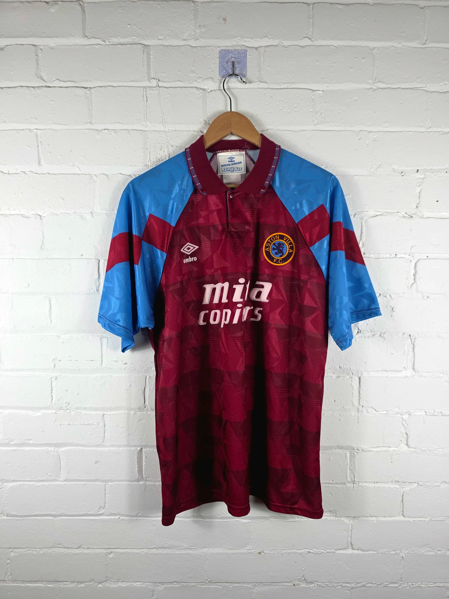Umbro Aston Villa 1990/92 Home Shirt Large