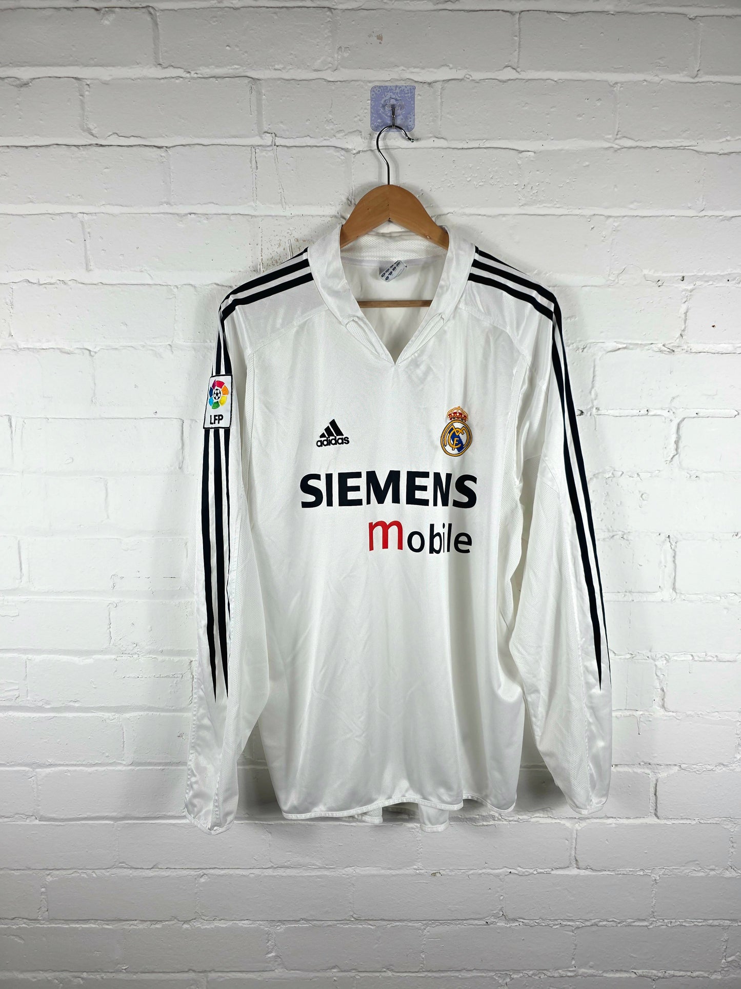 Adidas Real Madrid 2004/05 Long Sleeve Home Shirt XL