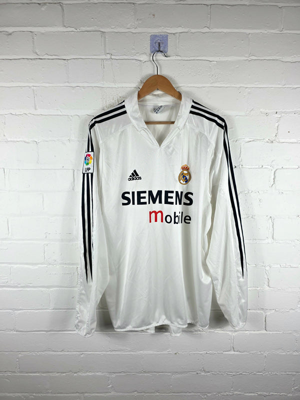 Adidas Real Madrid 2004/05 Long Sleeve Home Shirt XL