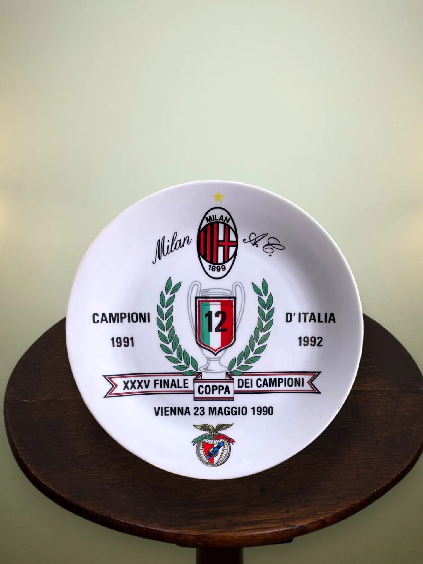 Store Memorabilia • Plate • AC Milan • 1992 • Official Scudetto Plate