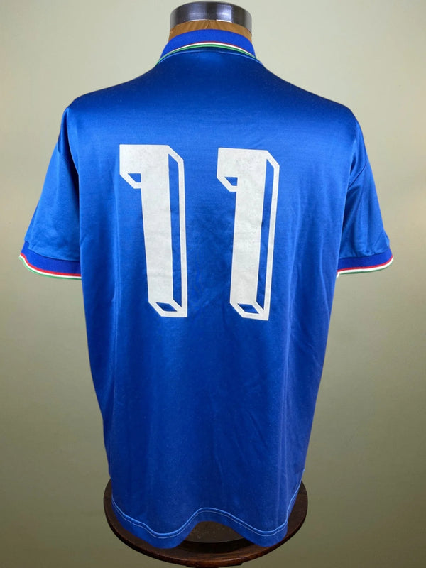 Match Shirt • National • Italia • 1988 • Diadora • Home • 11 • Fernando De Napoli • vs Norway • Friendly - Calcio 90