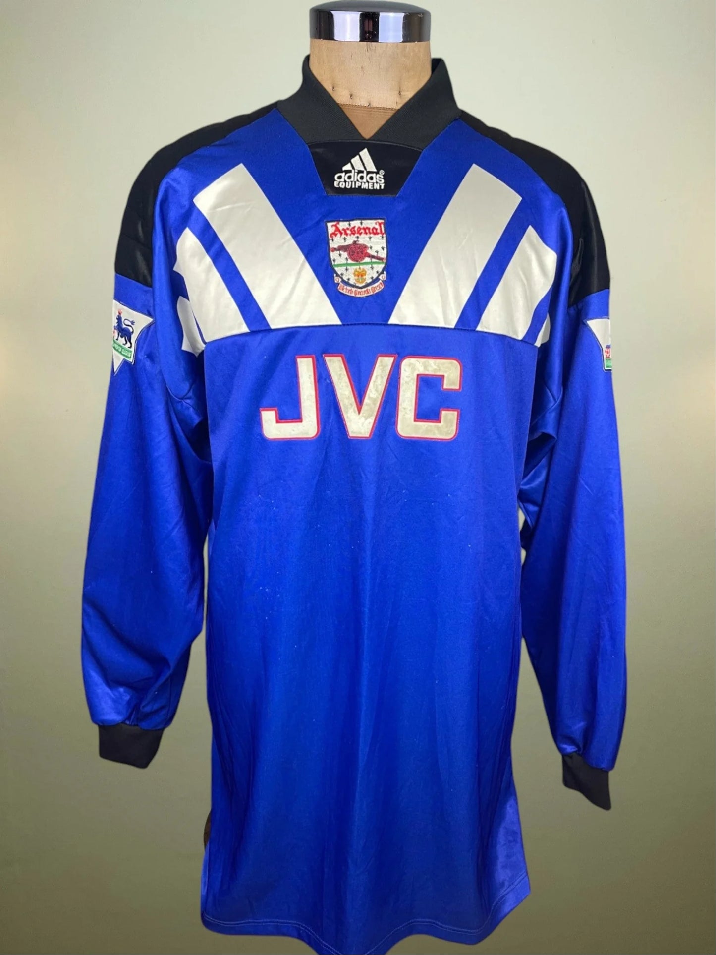 Match Shirt • Premier League Club • Arsenal • 1993 • Adidas • Keeper • #1 • David Seaman • Match Worn