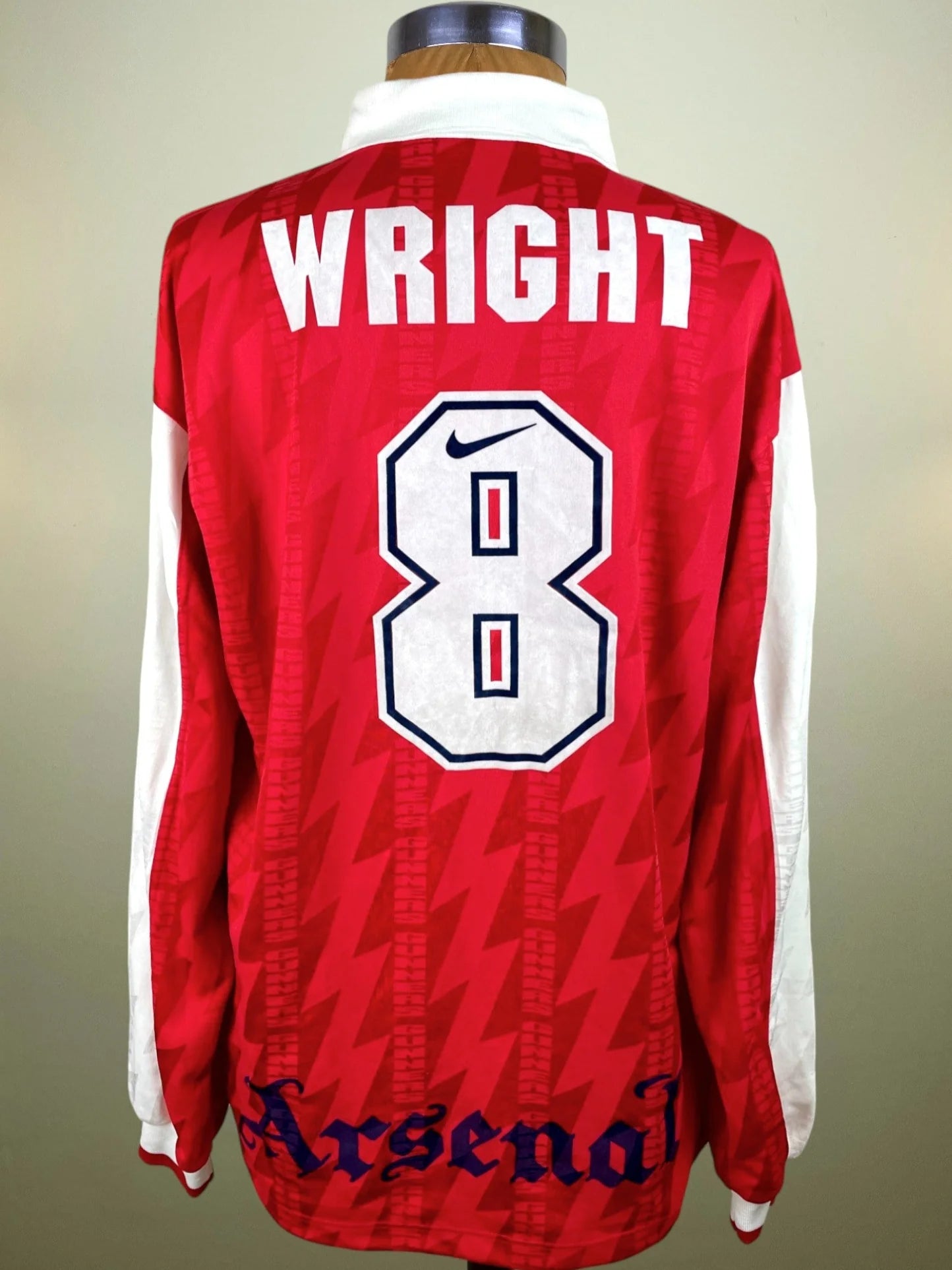 Test Product 2 Match Shirt • Premier League Club • Arsenal • 1994 • Nike • Home • #8 • Ian Wright • Match Worn
