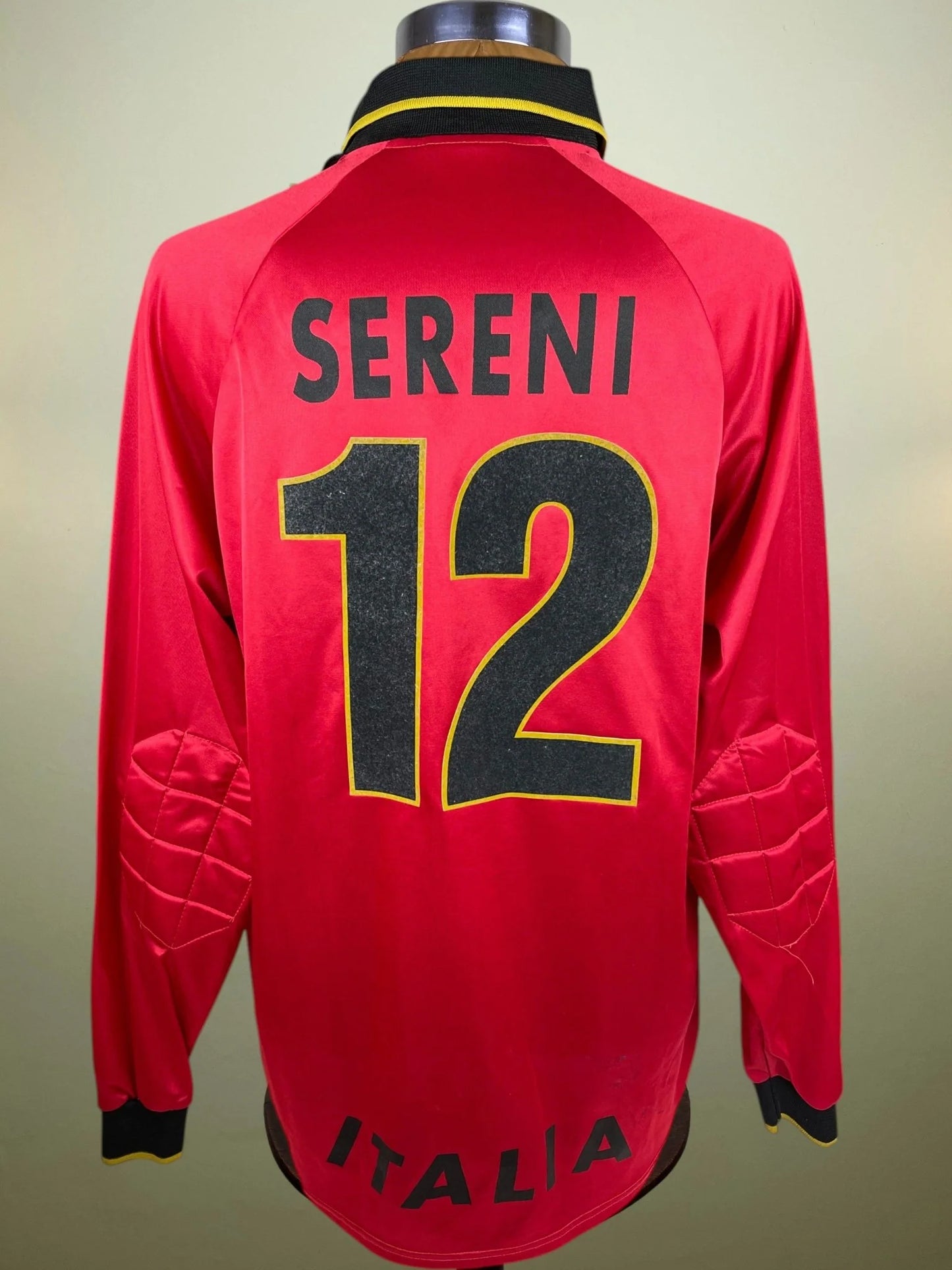 Match Shirt • National • Italia • 1997 • Nike • Keeper • #12 • Matteo Sereni • Giochi del Mediterraneo 97 • Match Worn