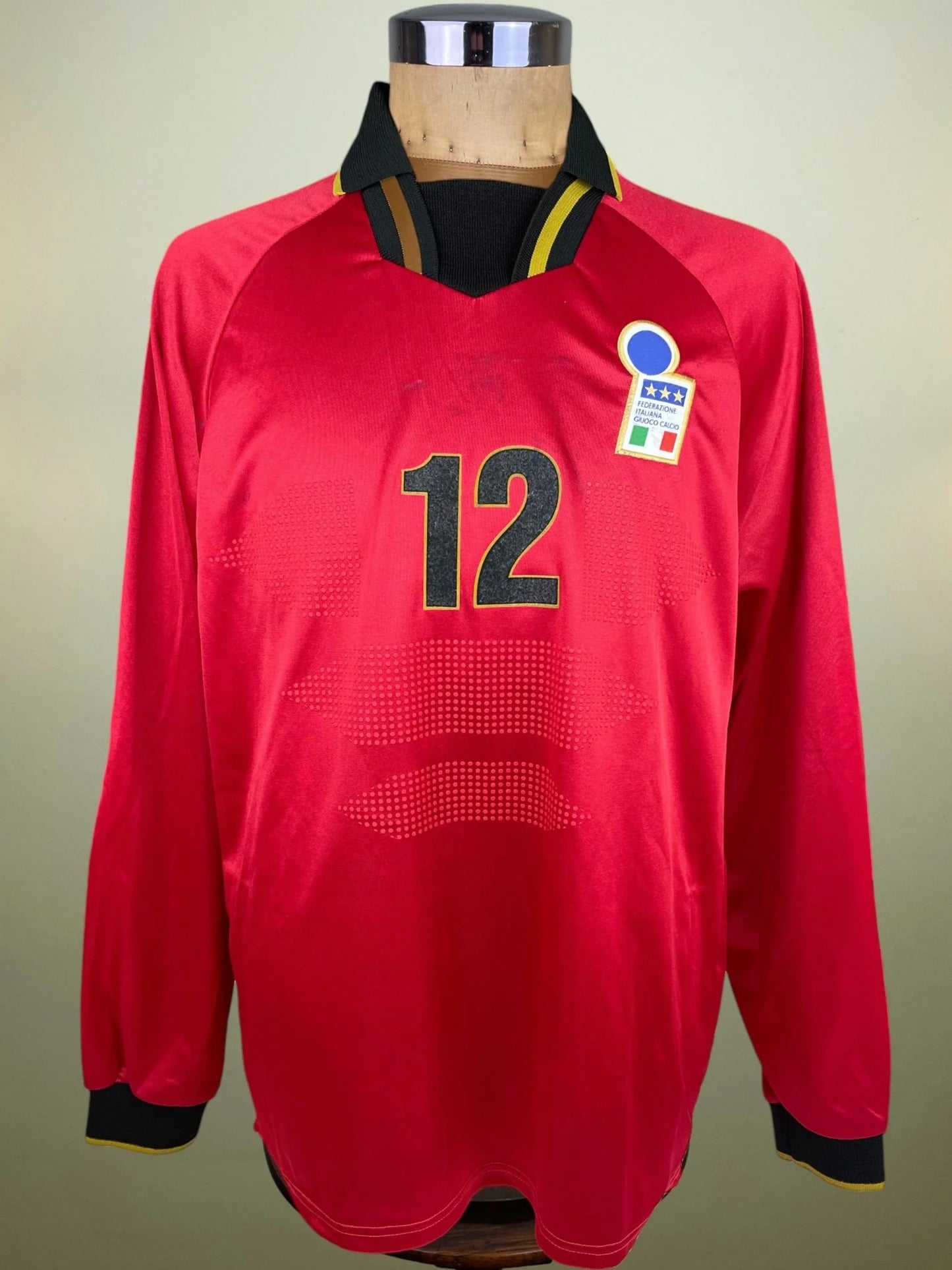 Match Shirt • National • Italia • 1997 • Nike • Keeper • #12 • Matteo Sereni • Giochi del Mediterraneo 97 • Match Worn