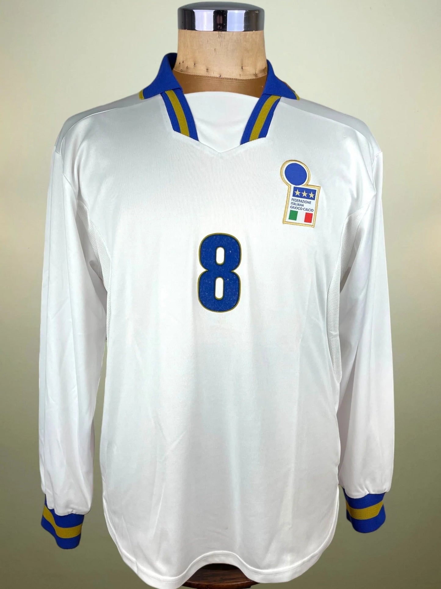 Match Shirt • National • Italia • 1996 • Nike • Home • #8 • Roberto Mussi • Match Prepared