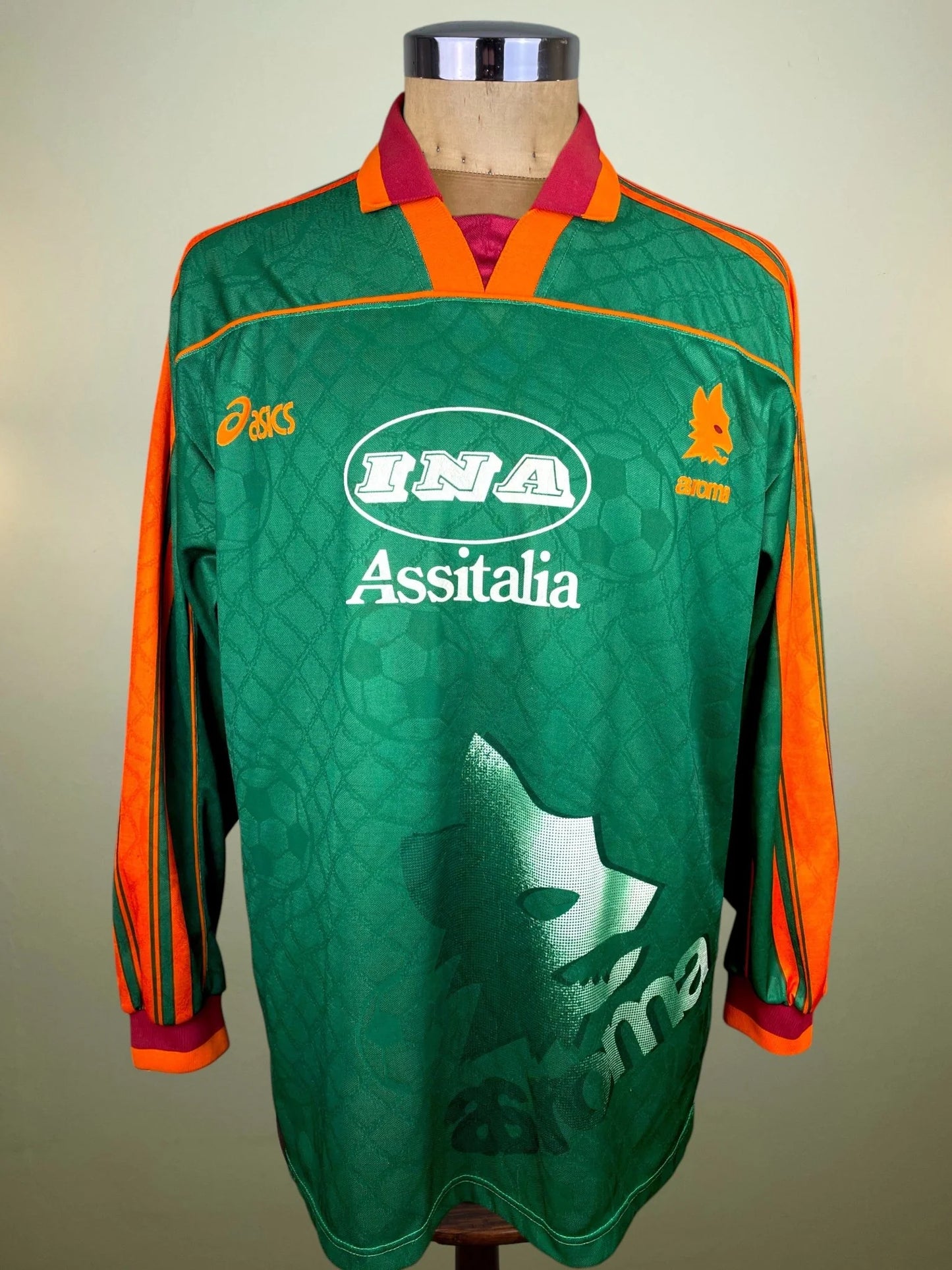 Match Shirt • Club • Roma • 1995 • Asics • Third • #9 • Abel Balbo • UEFA Cup • vs Slavia Prague