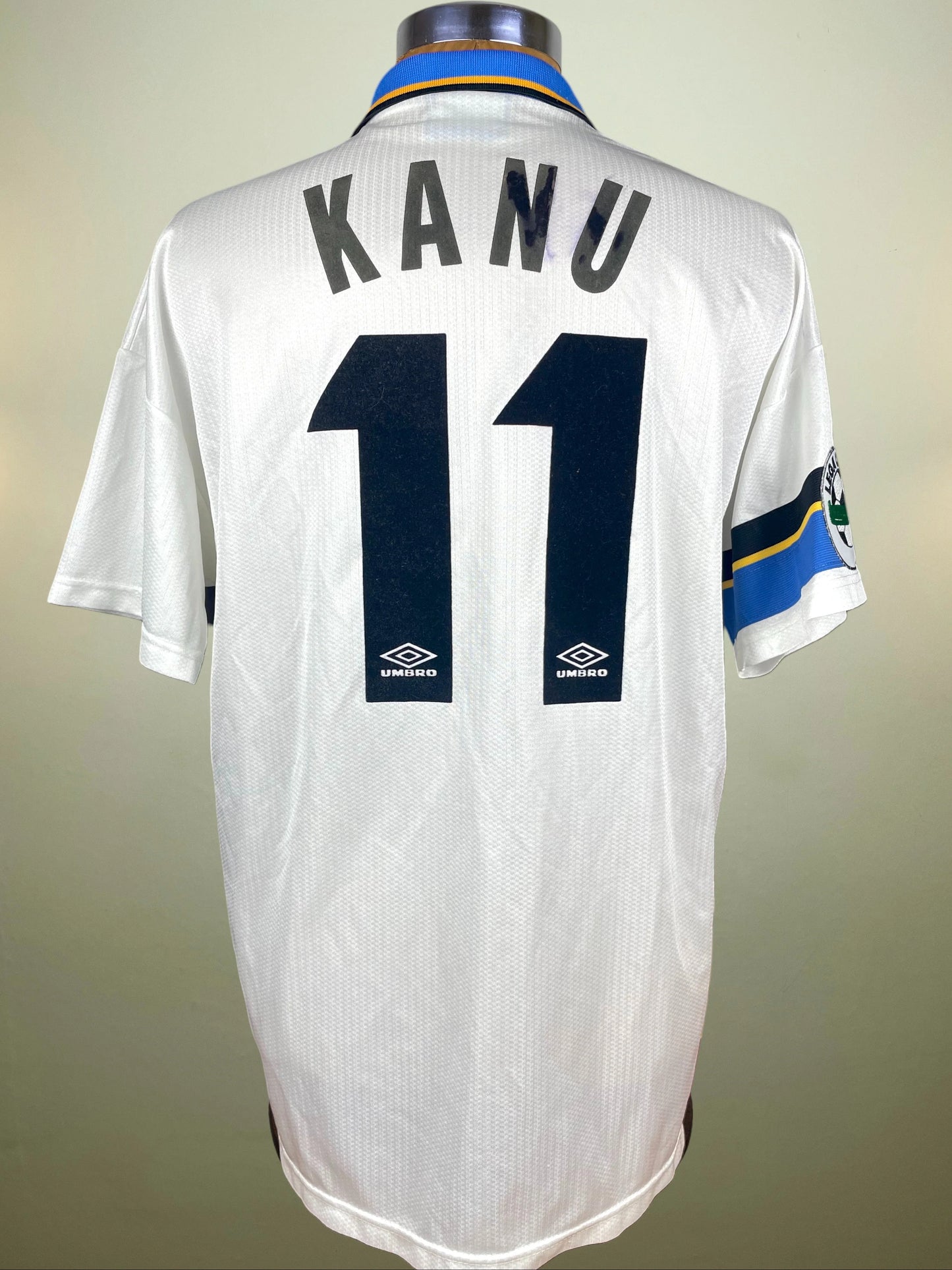 Match Shirt • Club • Inter • 1997 • Umbro • Away • #11 • Nwankwo Kanu • Match Worn