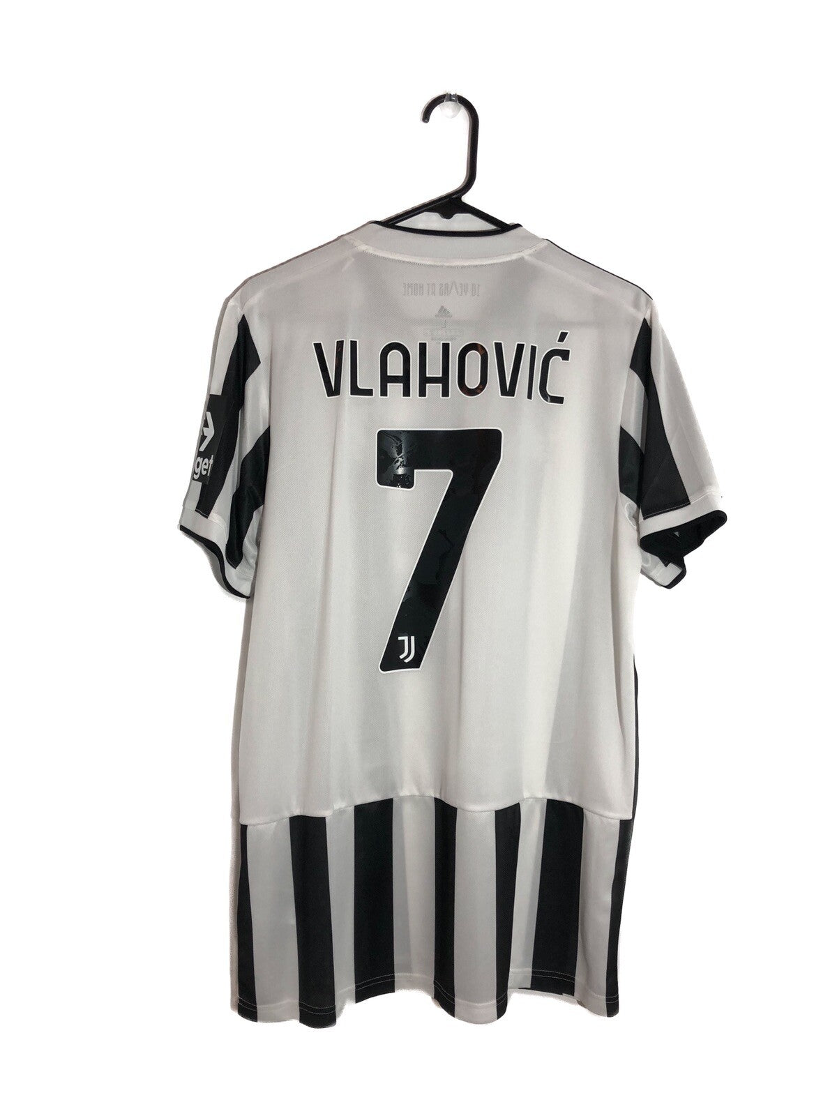 Juventus Vlahovic #7 2021/22 Large Home Shirt Adidas Excellent Condition GS1442