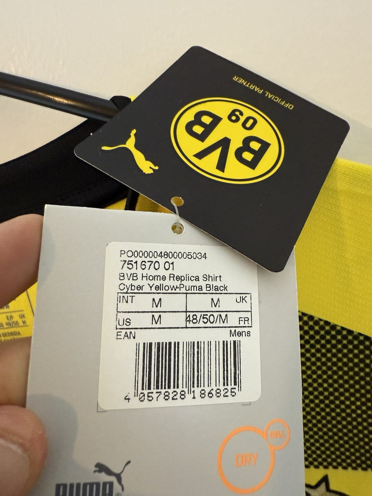 Borussia Dortmund Sancho #7 2017/18 Medium Home Shirt BNWT 751760-01