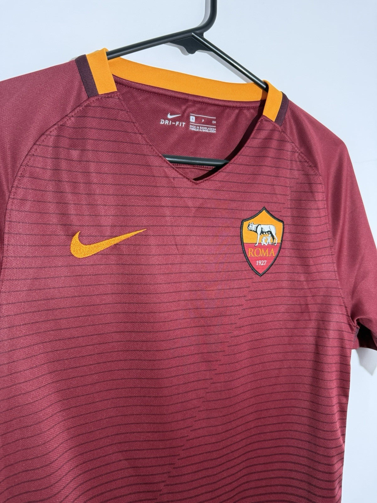 AS Roma Perotti #8 2016/17 Small Home Shirt Nike Excellent Condition 776967-677