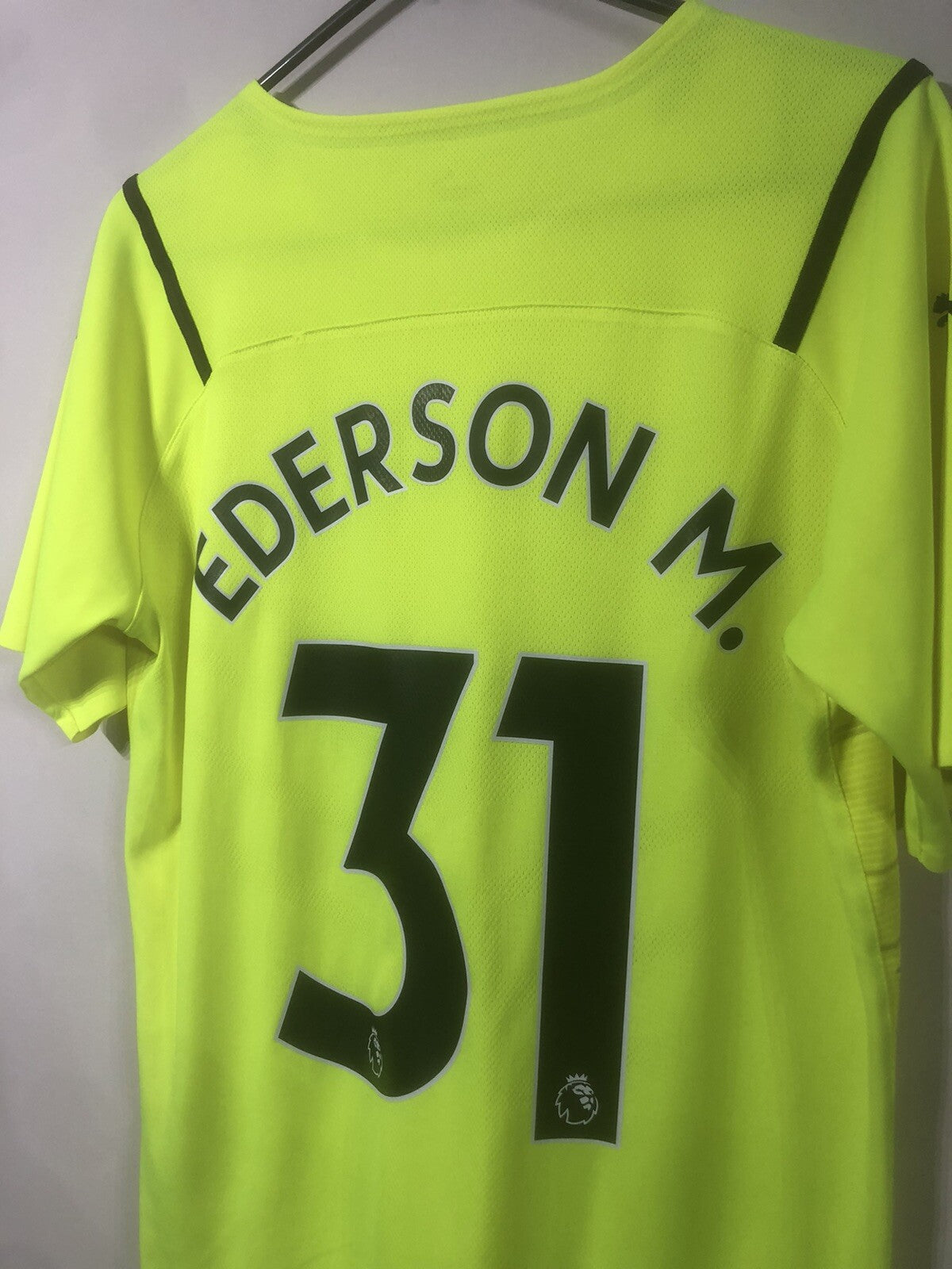 Man City Ederson M. #31 2021/22 Large Auth 3rd GK Excellent Condition 759185-99