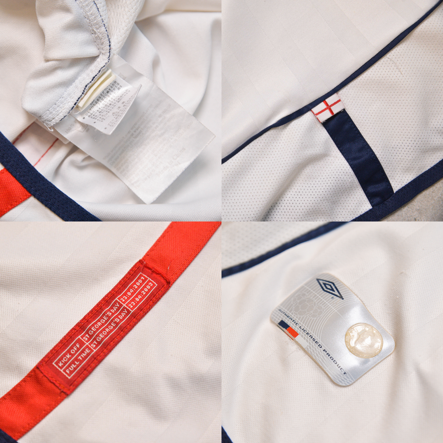 2002/04 England Home Shirt Umbro (L)