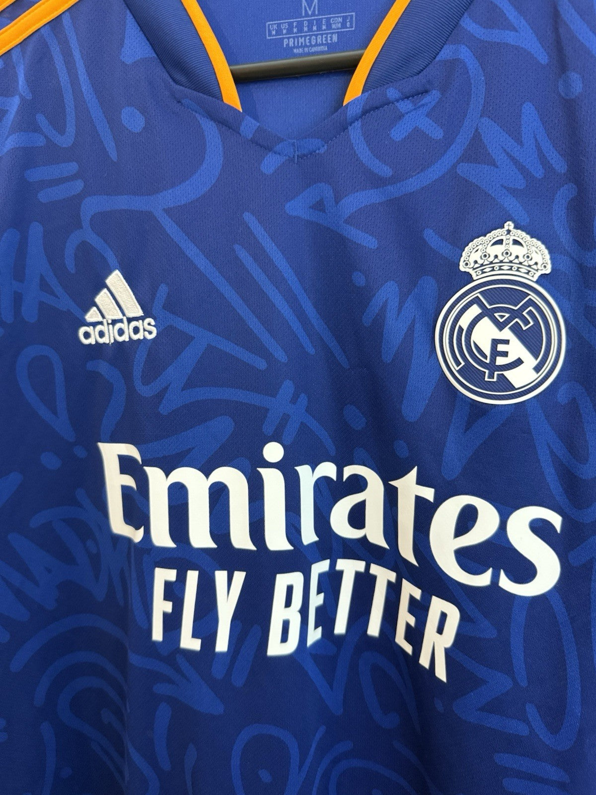 Real Madrid Hazard #7 2021/22 Medium Away Shirt Excellent Condition H40942