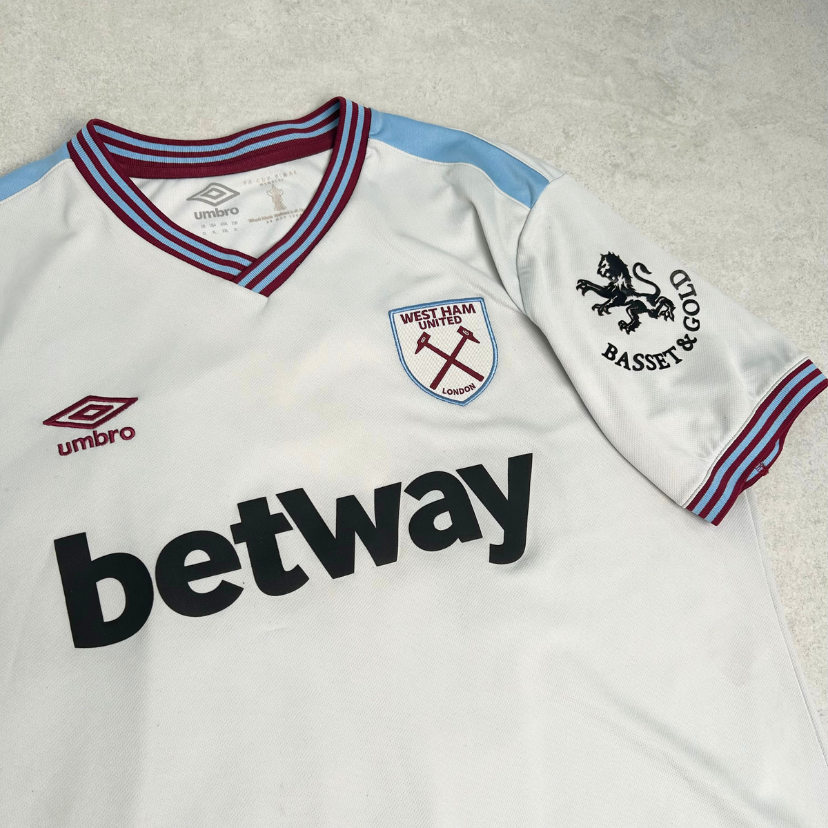 2019/20 West Ham Away Shirt Umbro Rice (L)